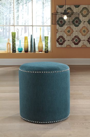 Signature Design by Ashley® Revel Teal Accent Ottoman