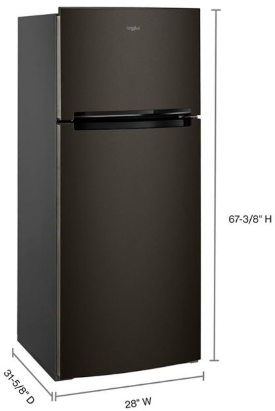 Whirlpool 17.6 Cu. Ft. Black Stainless Steel Top Freezer Refrigerator 5