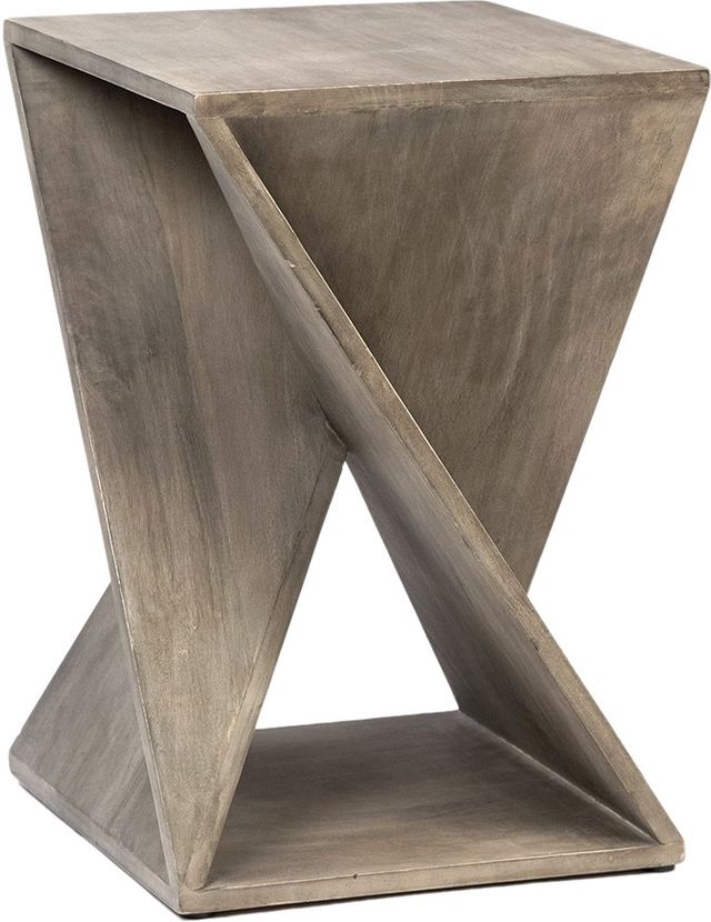 Dovetail Furniture Manah Distress Grey Side Table
