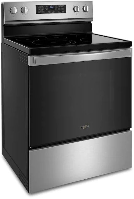 Whirlpool® 30" Fingerprint Resistant Stainless Steel Freestanding Electric Range with 5-in-1 Air Fry Oven-WFE550S0LZ-1