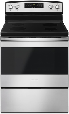 Amana® 30" Black on Stainless Free Standing Electric Range-AER6303MFS