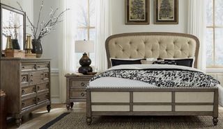 Liberty Americana Farmhouse 3-Piece Beige/Dusty Taupe Queen Bedroom Set