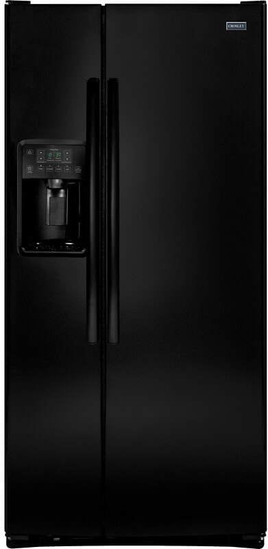 Crosley® 23.1 Cu. Ft. High-Gloss Black Side-by-Side Refrigerator