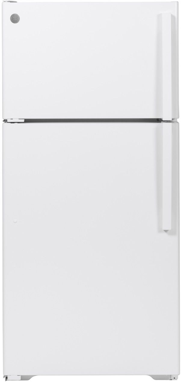 GE® 15.6 Cu. Ft. White Top Freezer Refrigerator