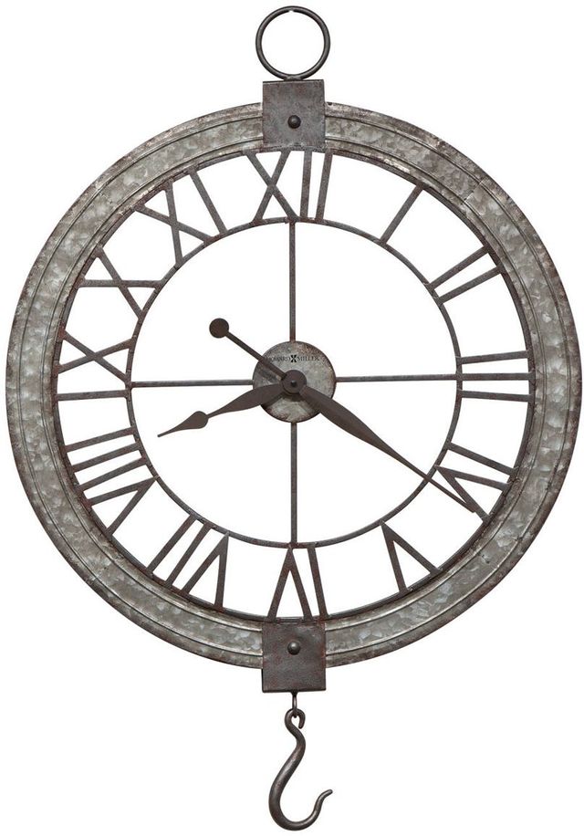 Howard Miller® Clock Pulley Aged Steel Wall Clock
