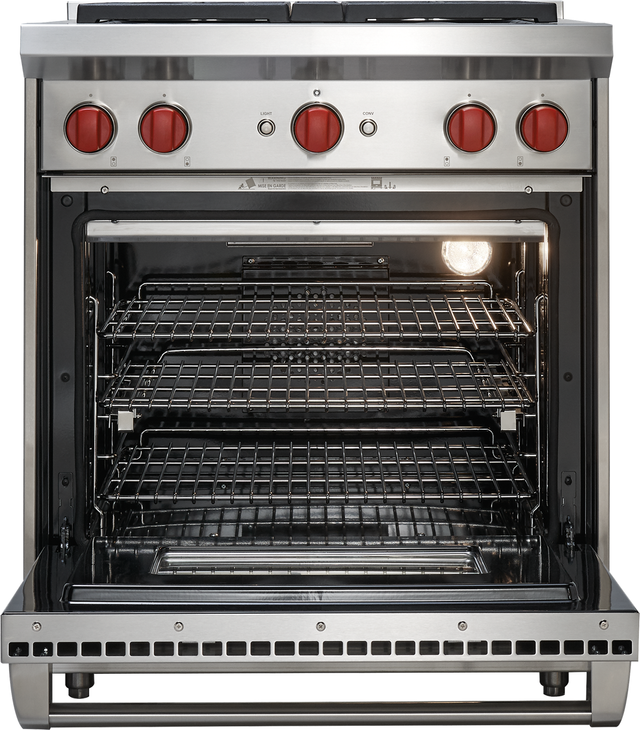 Wolf® 30" Stainless Steel Pro Style Gas Range 1