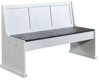 Liberty Furniture Allyson Park Wirebrushed White 56 Inch Nook Bench