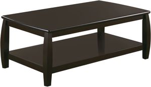 Coaster® Marina Espresso Rectangular Coffee Table with Lower Shelf