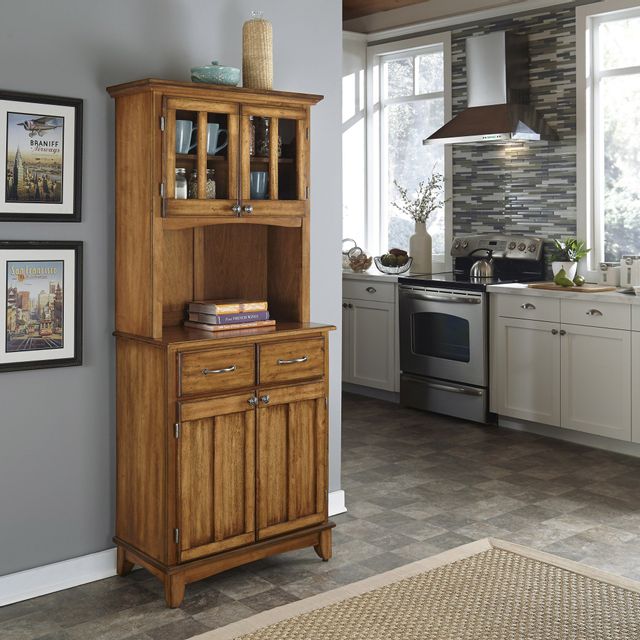 homestyles® Buffet Of Buffets Cottage Oak Server with Hutch-1