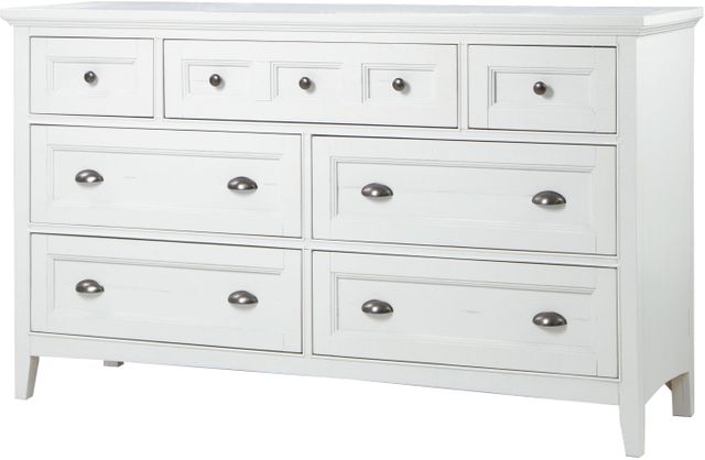 Magnussen Home® Heron Chalk White/Dovetail Grey Cove Drawer Dresser-1
