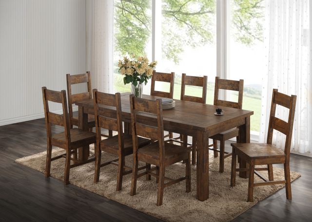 Coaster® Coleman 5-Piece Rustic Golden Brown Dining Table Set