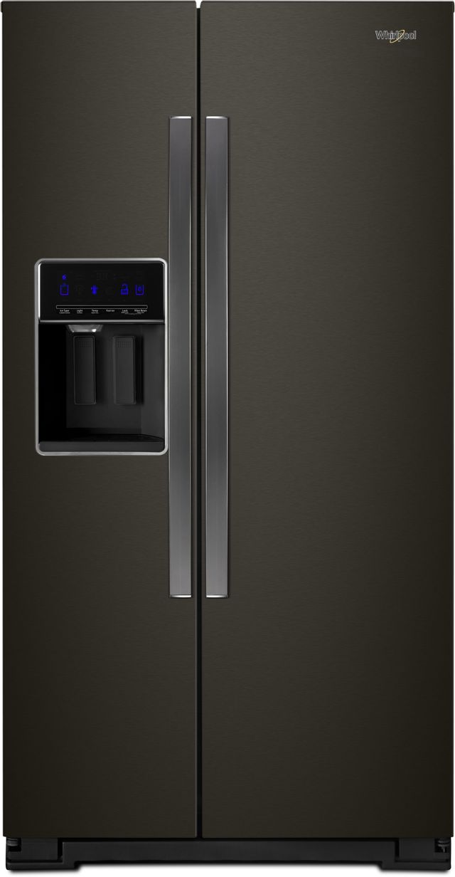 Whirlpool® 20.29 Cu. Ft. Counter Depth Side-By-Side Refrigerator-Fingerprint Resistant Black Stainless 0
