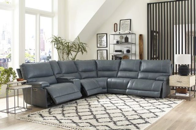 Parker House® Whitman 6-Piece Verona Azure Reclining Sectional Sofa Set 3