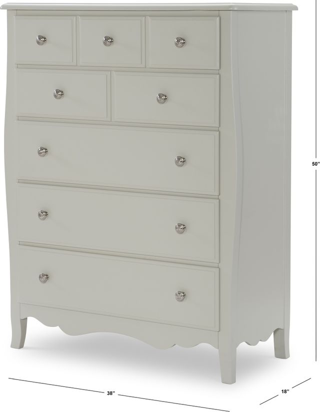 Legacy Kids Teen Sleepover Dove Gray Youth Drawer Chest-1