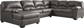 Benchcraft® Aberton Gray 3-Piece Sectional with Chaise