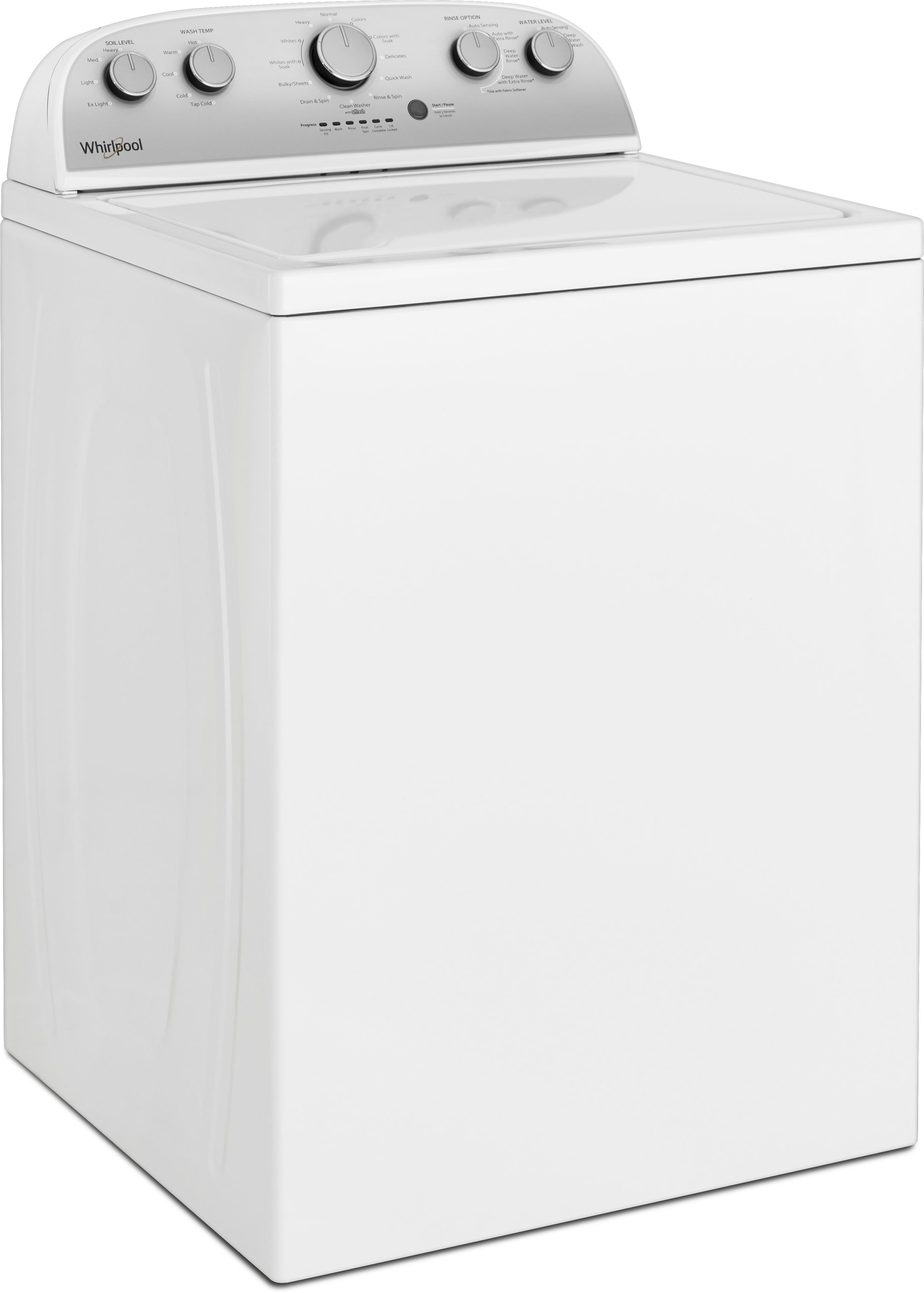 Whirlpool 3 9 Cu Ft White Top Load Washer Spencer s TV Appliance 