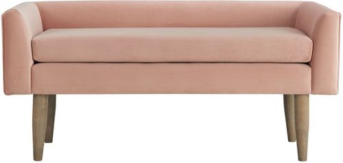 Elements International Tilly Blush Upholstered Bench