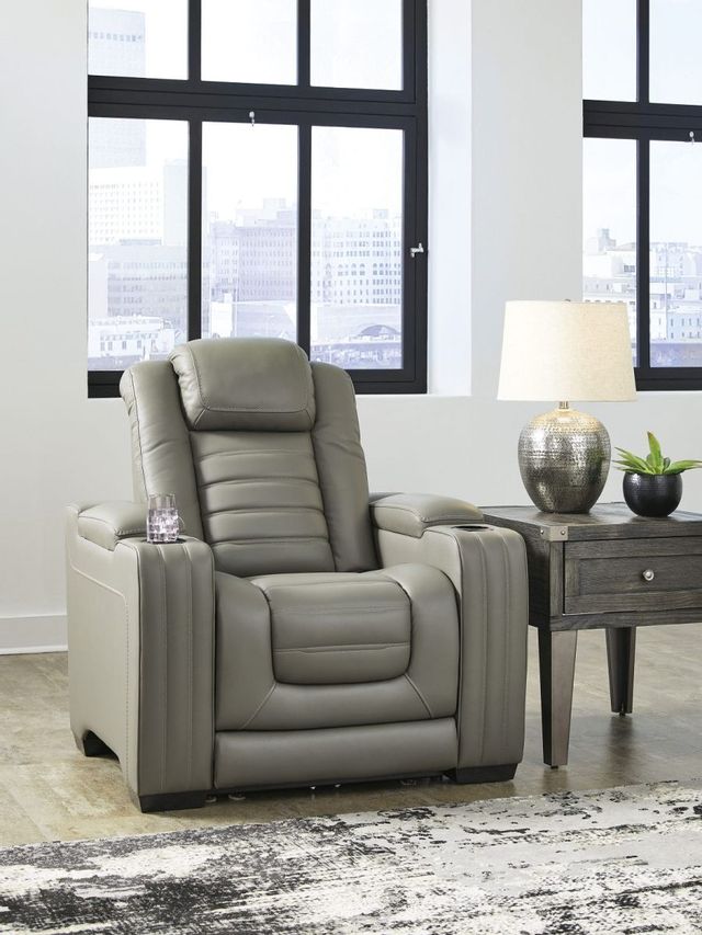 Signature Design by Ashley® Backtrack Gray Power Recliner 6