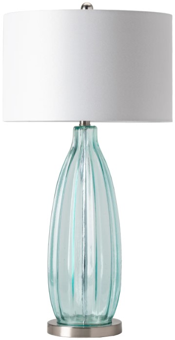 Crestview Collection Sea Breeze Chrome/Light Blue/White Table Lamp