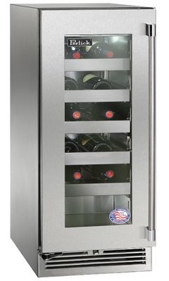 Perlick® Signature Series Stainless Steel 15" Right Hinge Wine Cooler