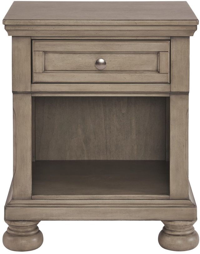 Signature Design by Ashley® Lettner Light Gray Nightstand 1