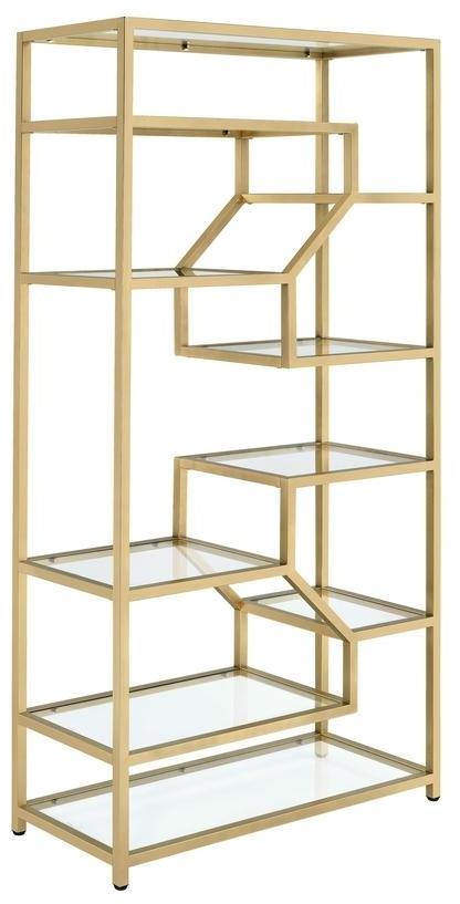 ACME Furniture Lecanga Clear/Gold Bookshelf | Wood's Furniture