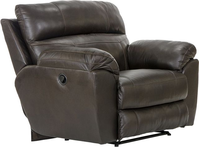 Catnapper® Costa Chocolate Leather Lay Flat Recliner-0