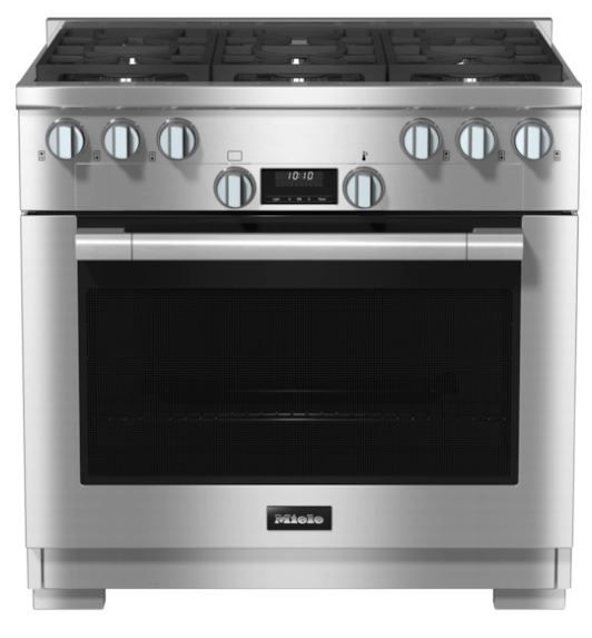 Miele 36" Clean Touch Steel Pro Style Natural Gas Range -0