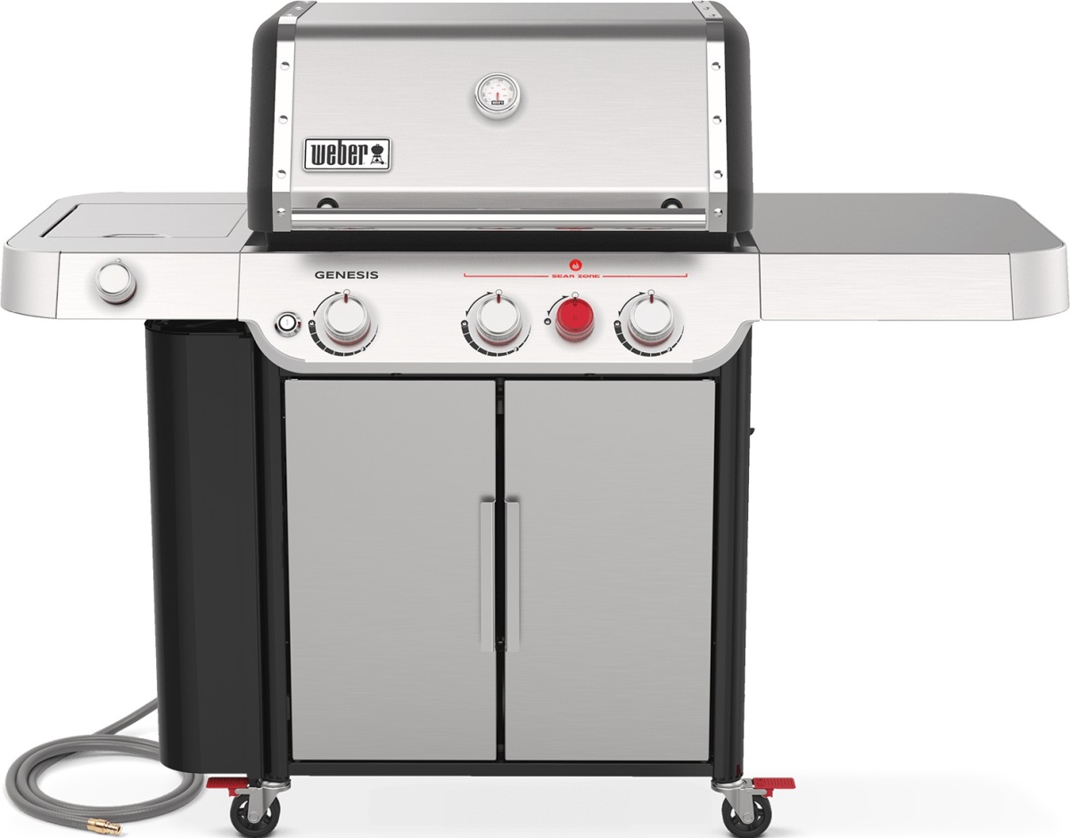 Weber Grills® Genesis 62" Stainless Steel NG Freestanding Grill with Side Burner