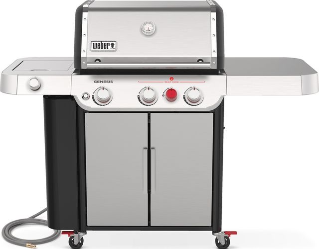 Weber Grills® Genesis 62" Stainless Steel NG Freestanding Grill with Side Burner-0