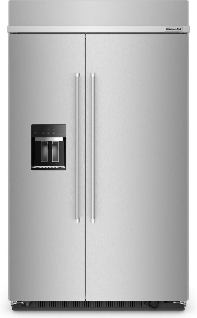 KitchenAi® 29.4 Cu. Ft. PrintShield™ Stainless Steel Built In Side-by-Side Refrigerator