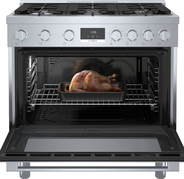 Bosch 800 Series 36" Stainless Steel Pro Style Dual Fuel Range S&W