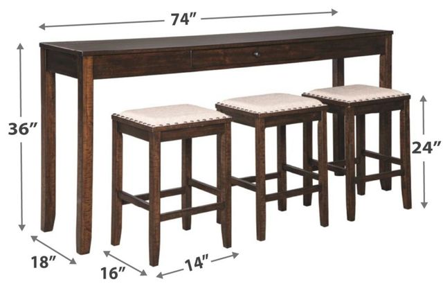Signature Design by Ashley® Rokane 4-Piece Brown Counter Height Dining Table Set-3