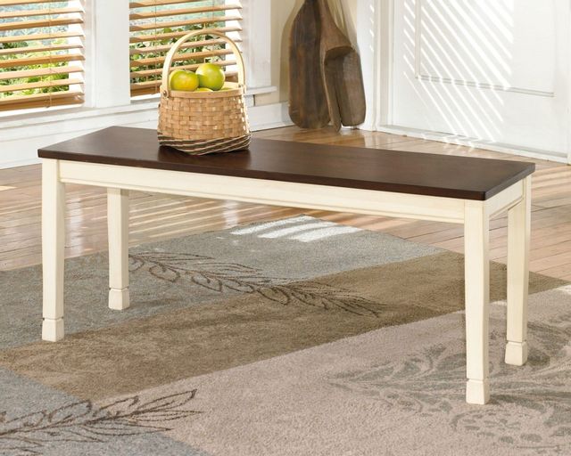 Signature Design by Ashley® Whitesburg Brown/Cottage White Dining Room Bench 1