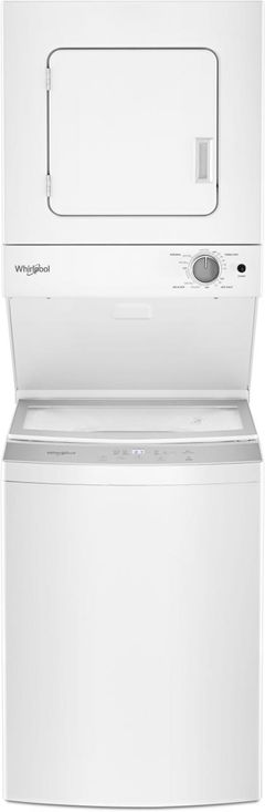 Whirlpool® 1.6 Cu. Ft. Washer, 3.4 Cu. Ft. Dryer White Electric Stacked Laundry-WET4124HW