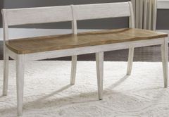 Liberty Furniture Farmhouse Reimagined Two-Tone Bench