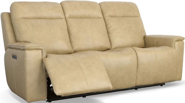 Flexsteel® Odell Stone Power Reclining Sofa with Power Headrests and Lumbar-2
