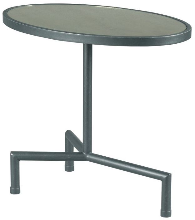 Hammary® Hidden Treasures Gray Oval Chairside Table 0