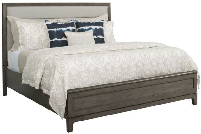 Kincaid Furniture Cascade Gray Ross King Upholstered Panel Bed 0