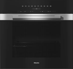 Miele 30" Clean Touch Steel Single Electric Wall Oven 