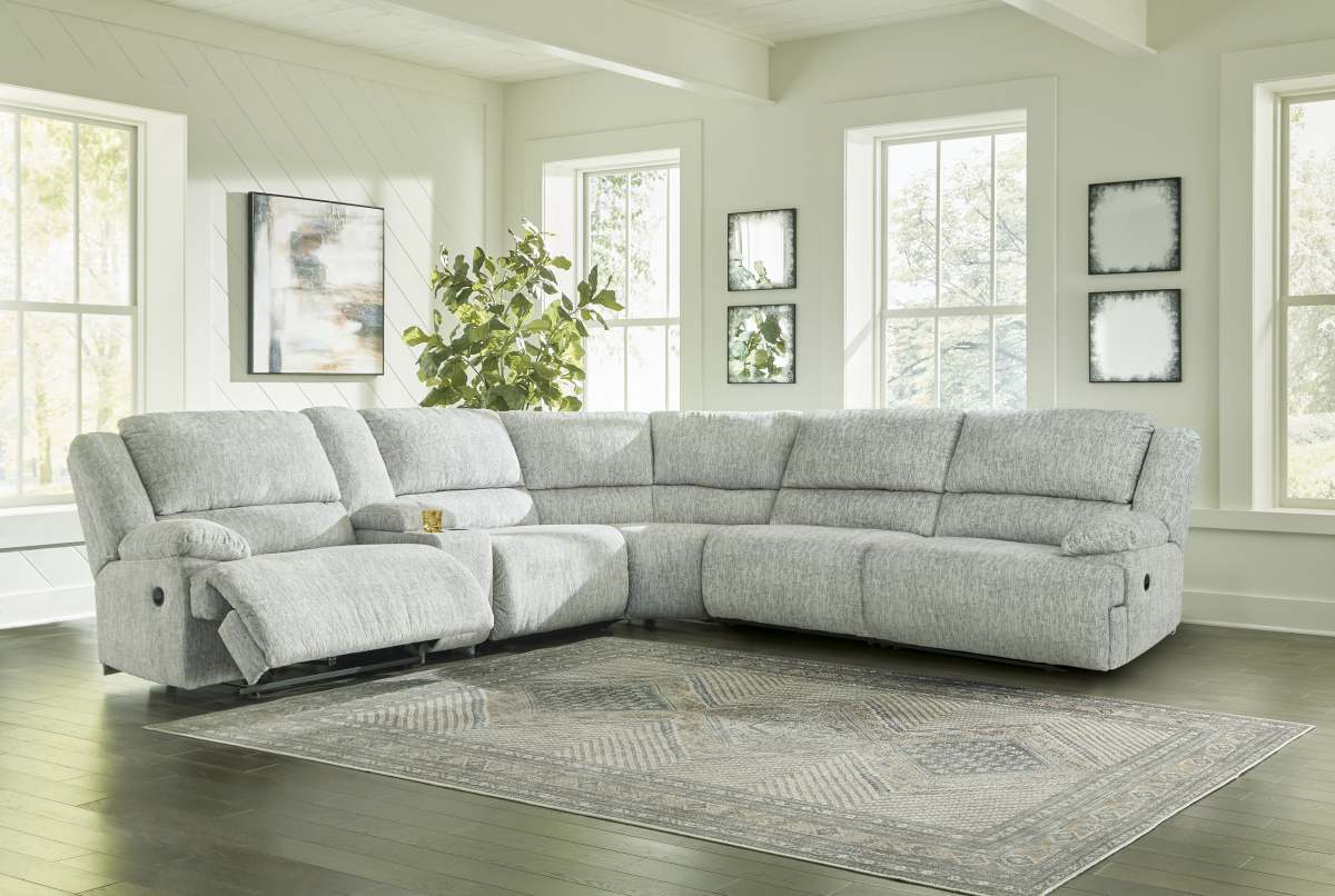 Signature Design By Ashley® McClelland 6-Piece Gray Reclining Sectional ...