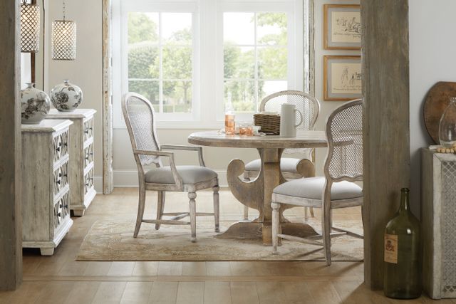 Hooker® Furniture Boheme Mercantile White Gaston Metal Back Side Chair 3