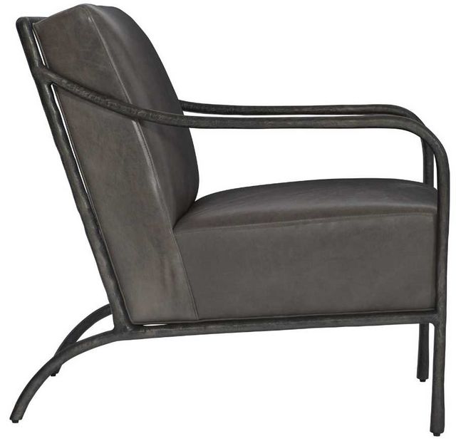 Bernhardt Renton Black/Gunmetal Leather Chair 2