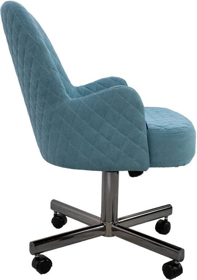 Chromcraft™ Jesse Aqua Rochelle Bucket Caster Chair 2