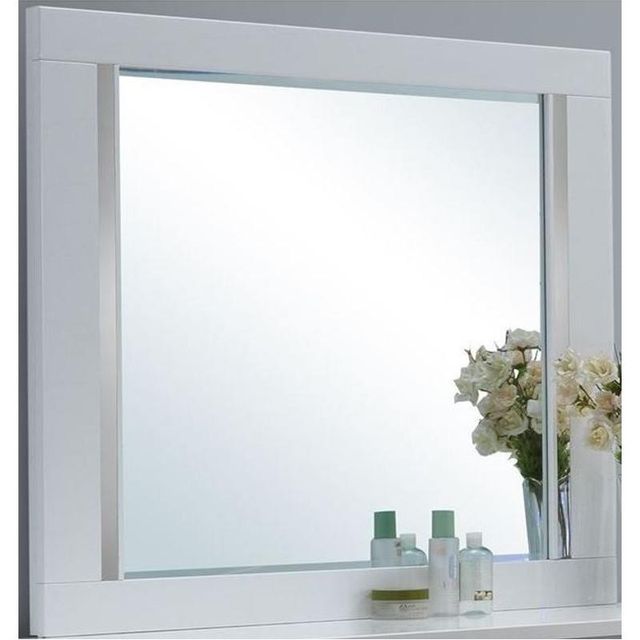New Classic® Home Furnishings Sapphire High Gloss White Laminate Mirror-0
