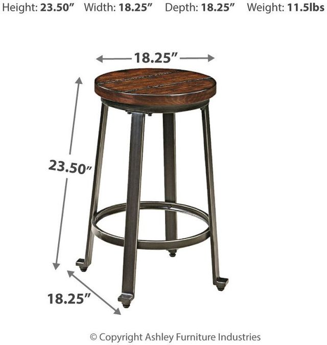 Signature Design by Ashley® Challiman Rustic Brown Stool-3