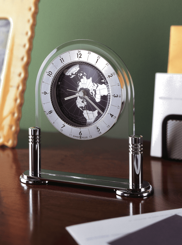 Howard Miller® Discoverer Silver Table Clock 1