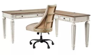 Signature Design by Ashley® Realyn 2-Piece Brown/White Office Desk Set