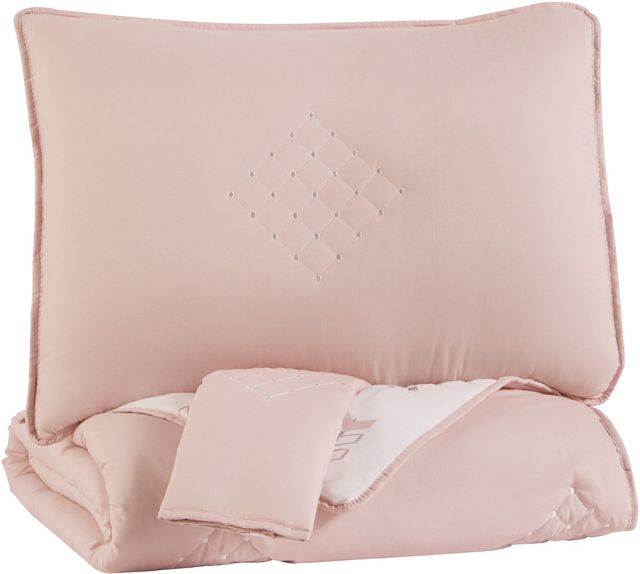 Signature Design by Ashley® Lexann Pink/White/Gray Full Comforter Set 0