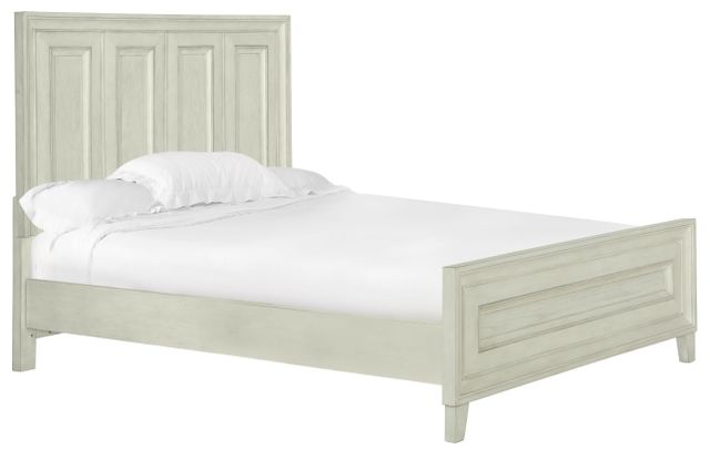 Grand lit à panneau de Magnussen Home® Raelynn - Blanc patiné